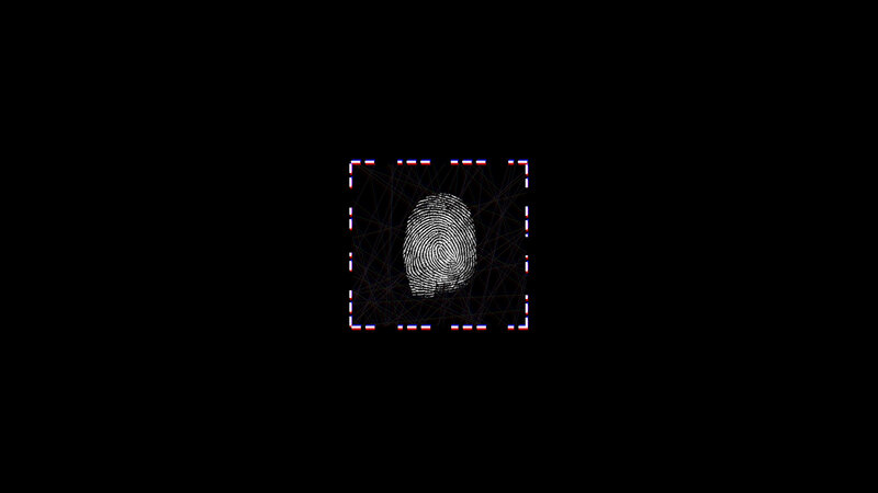 Fingerprint Scan Interface — Black