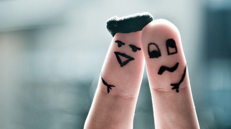 Fingers with Drawn Faces — Pink, Playful