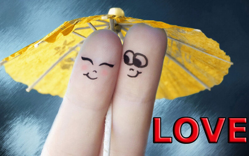 Fingers with Drawn Faces — Yellow