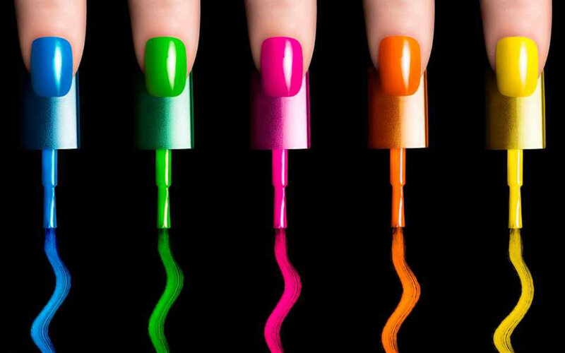 Fingers with Nail Polish