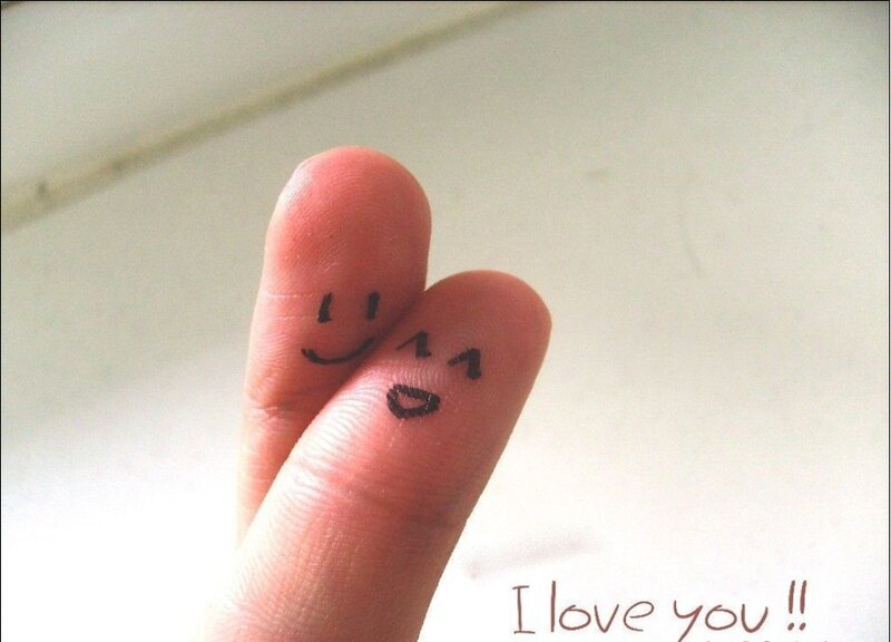 fingers with smiley faces