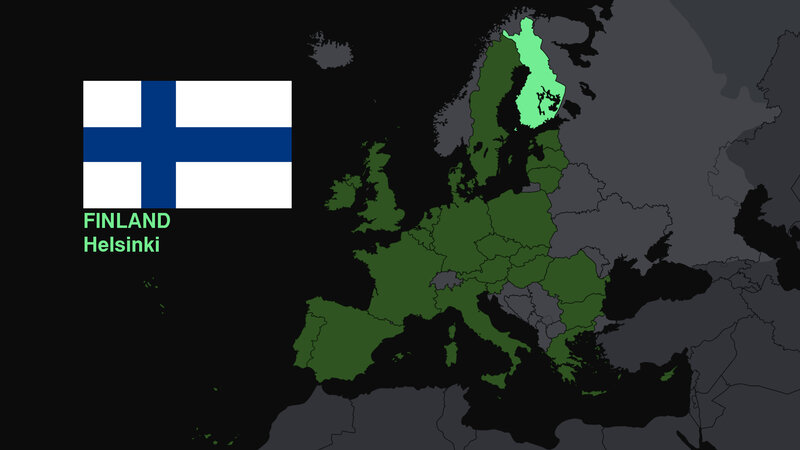 Finland on European map
