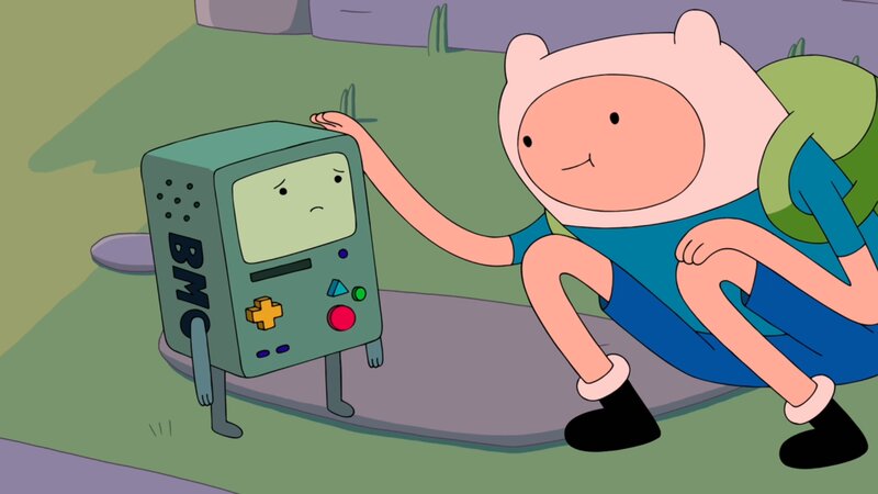 Finn and Bmo on Ground