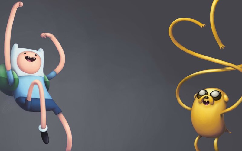 Finn and Jake Dancing — Gray