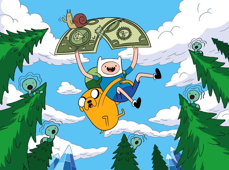 Finn and Jake Flying