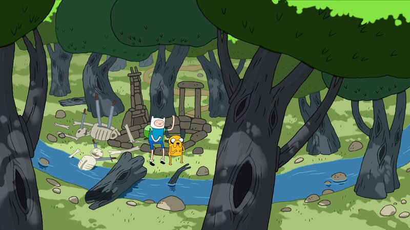 Finn and Jake in Forest