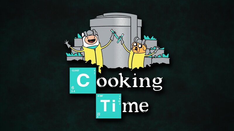 Finn and Jake in Lab Coats