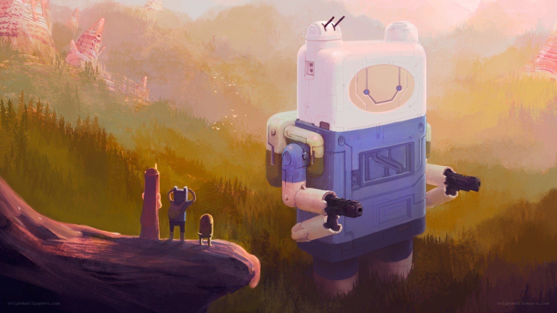 Finn and Jake meet a robot