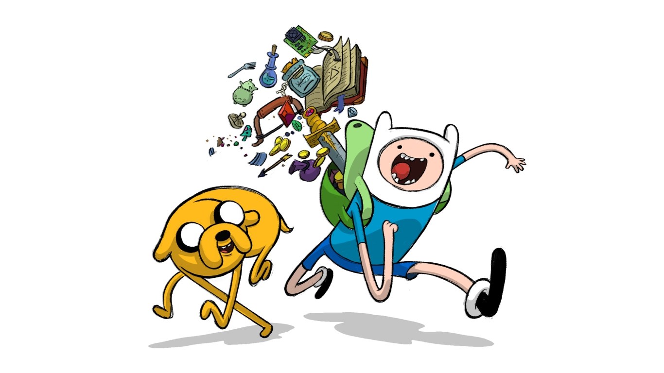 Finn and Jake running