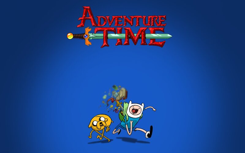 Finn and Jake Running — Blue, Adventurous