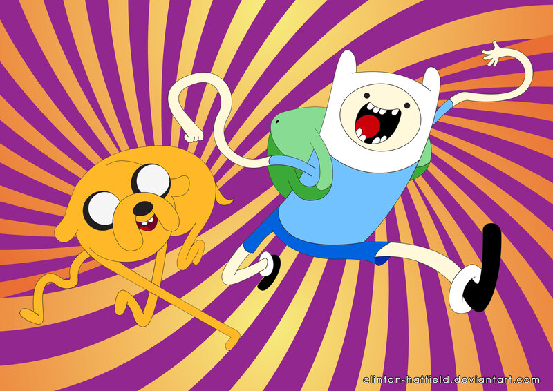 Finn and Jake running
