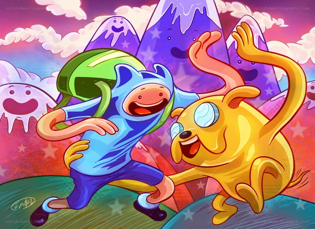 Finn and Jake running together