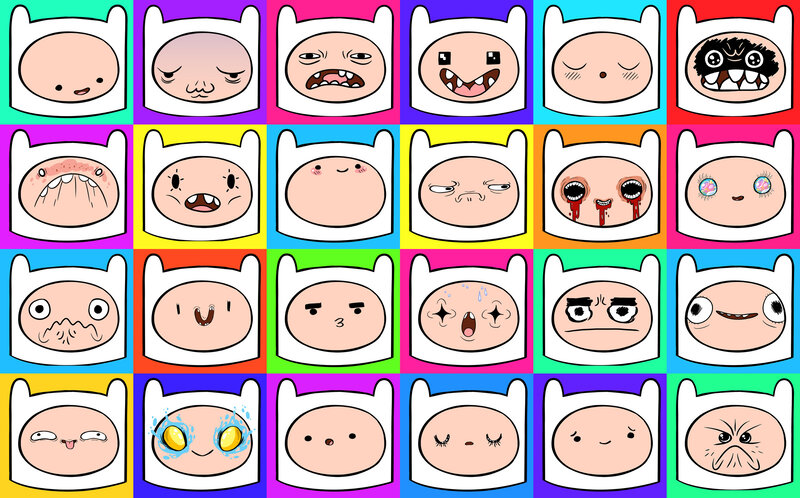 Finn face expressions collage