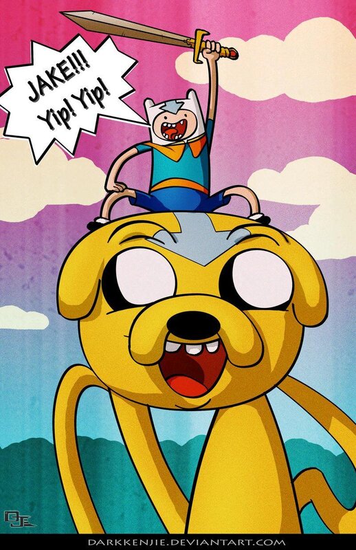 Finn riding Jake