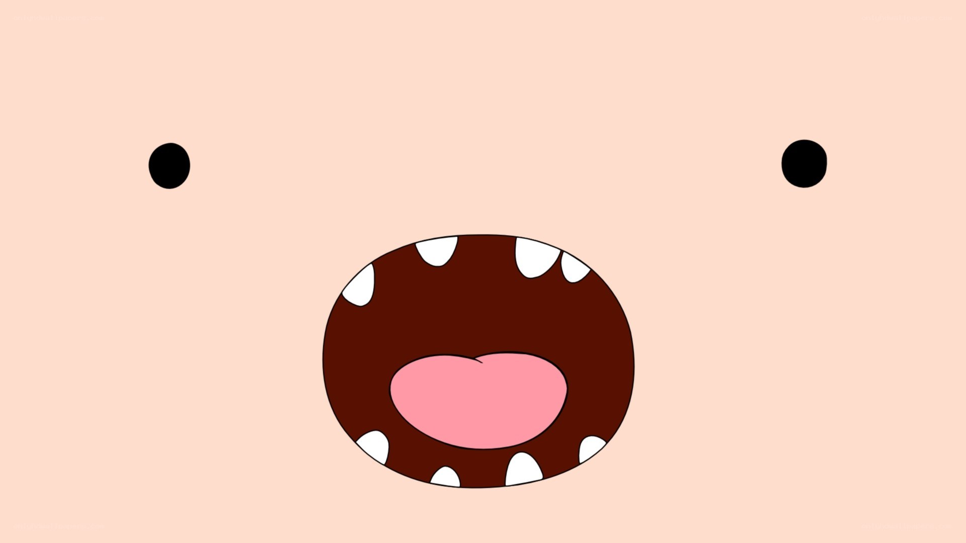 Finn's open mouth
