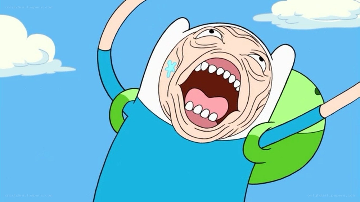Finn screaming in distress