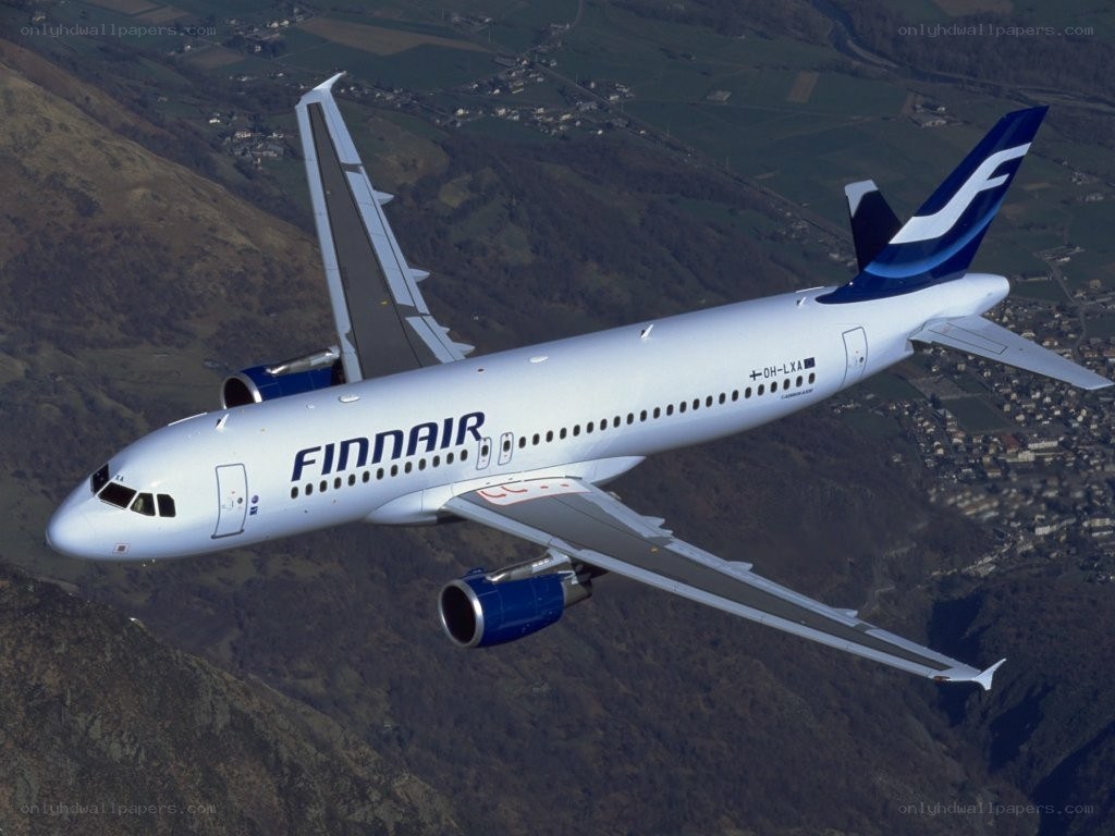 Finnair Airbus in flight