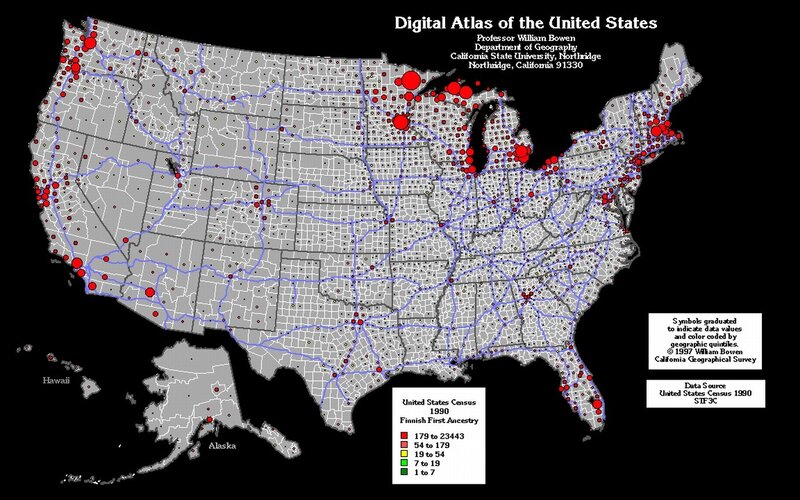 Finnish Ancestry in US 1990