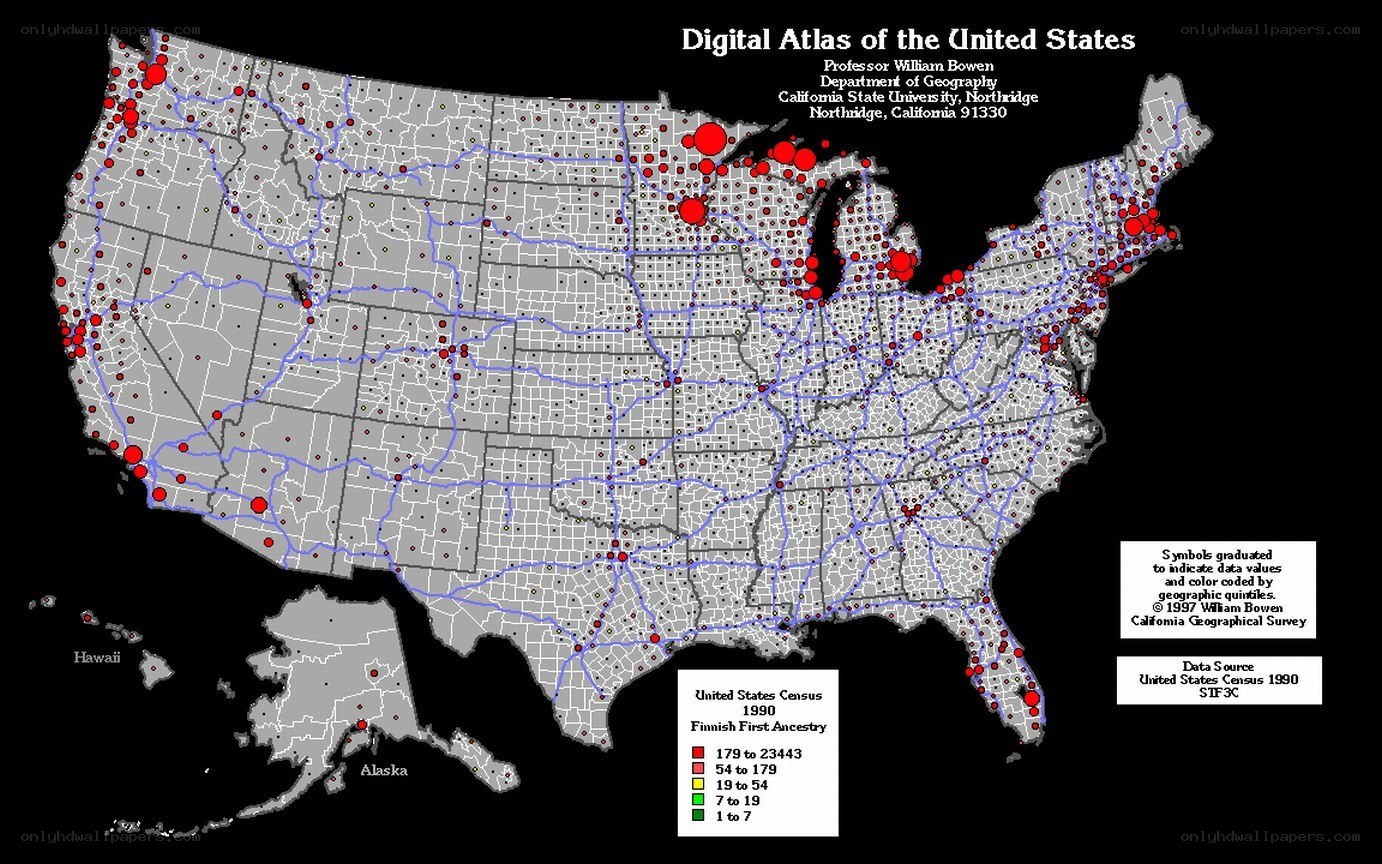 Finnish Ancestry in US 1990