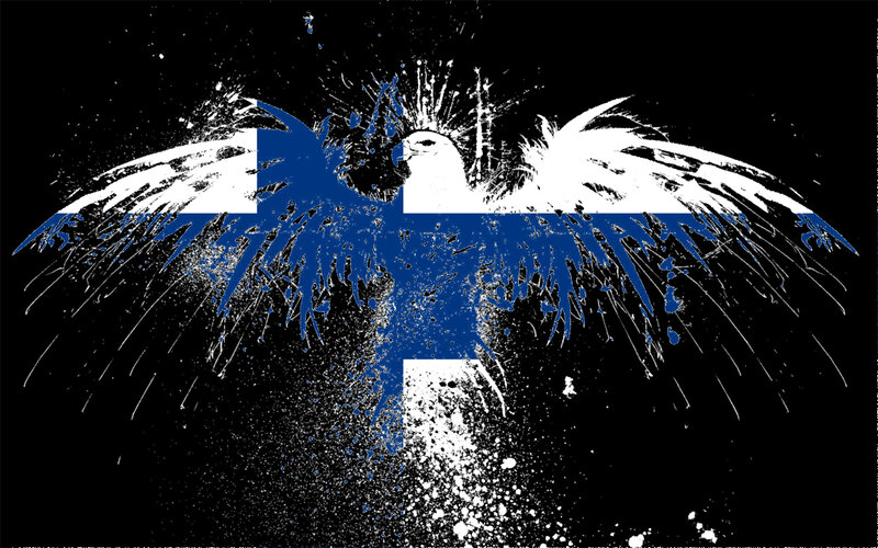 Finnish flag eagle design