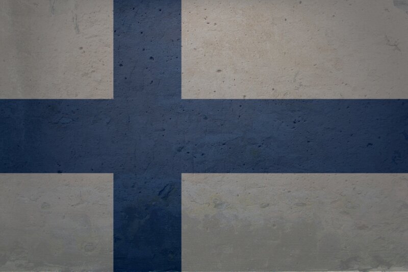Finnish Flag on Wall