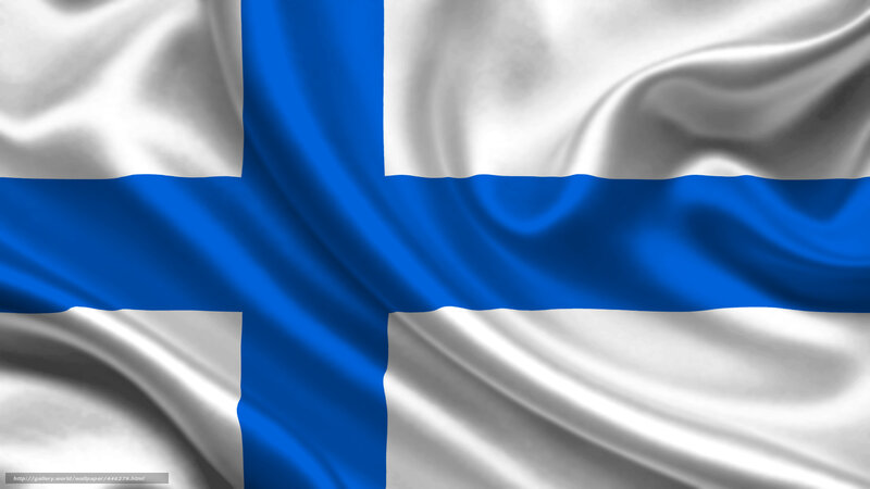Finnish flag waving