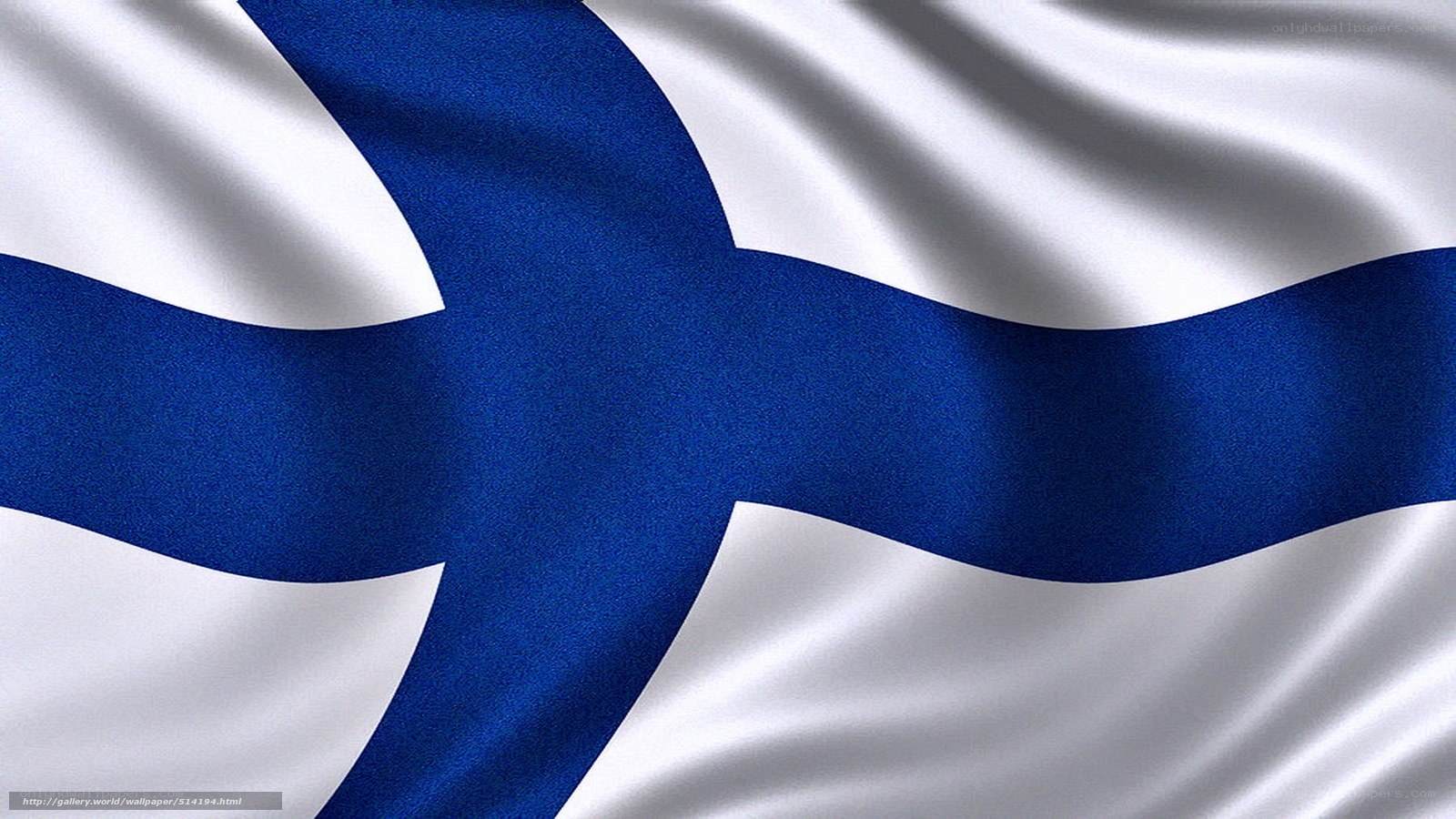 Finnish flag waving