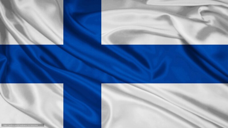 Finnish flag waving