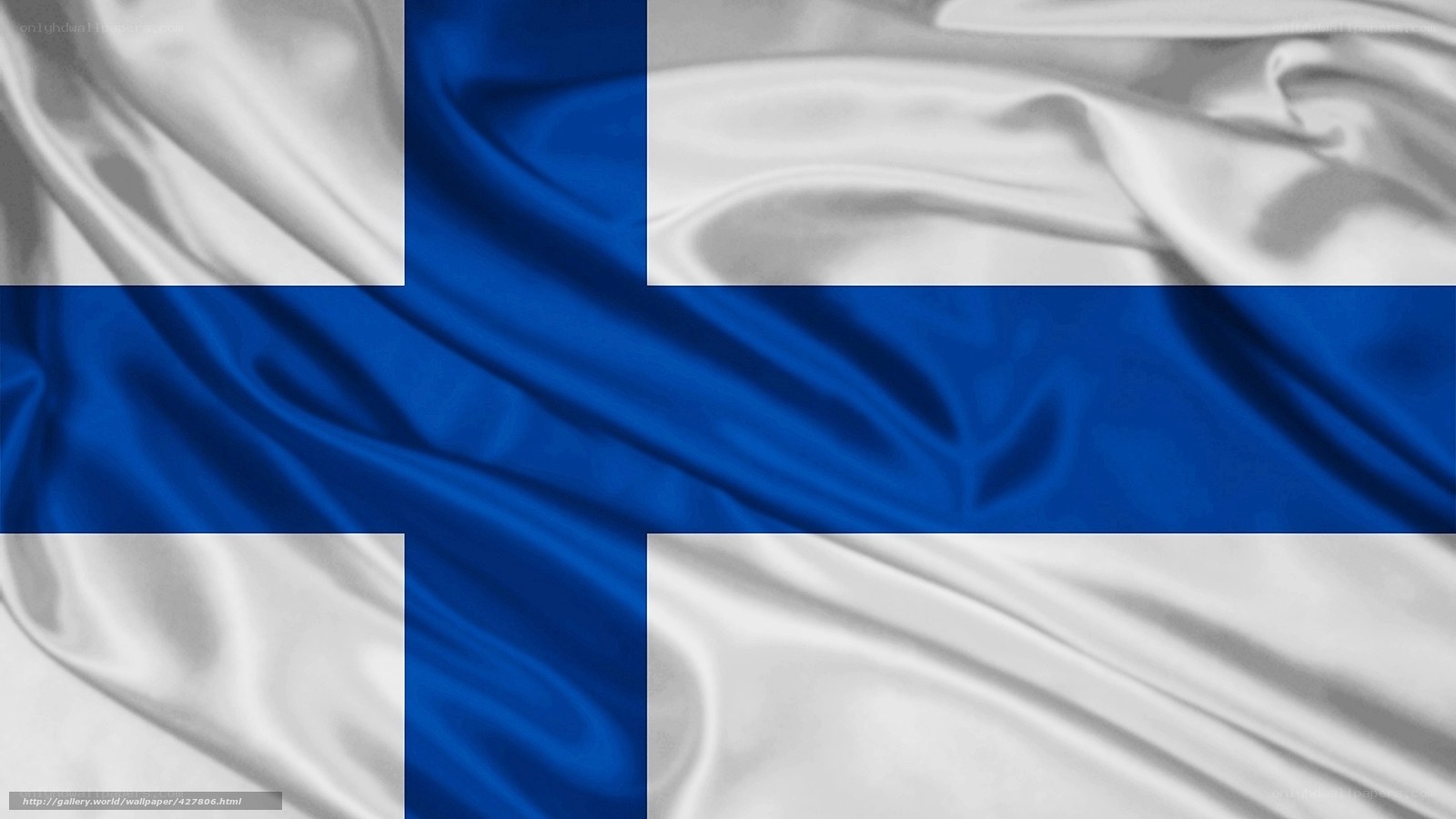 Finnish flag waving
