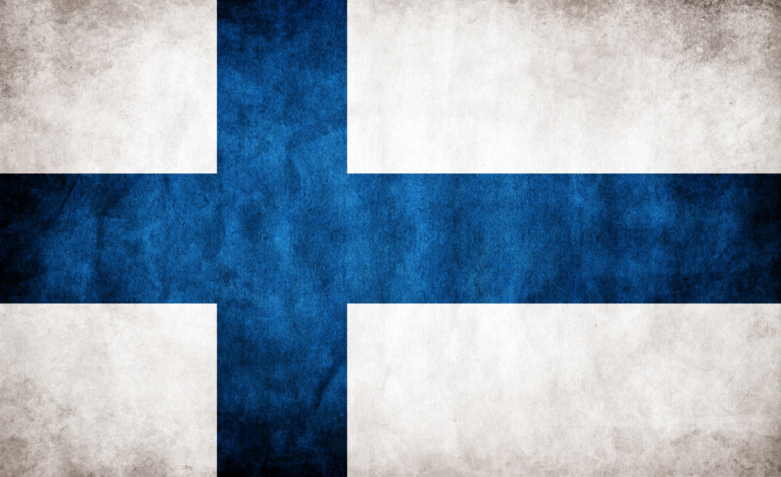 Finnish flag with distressed texture