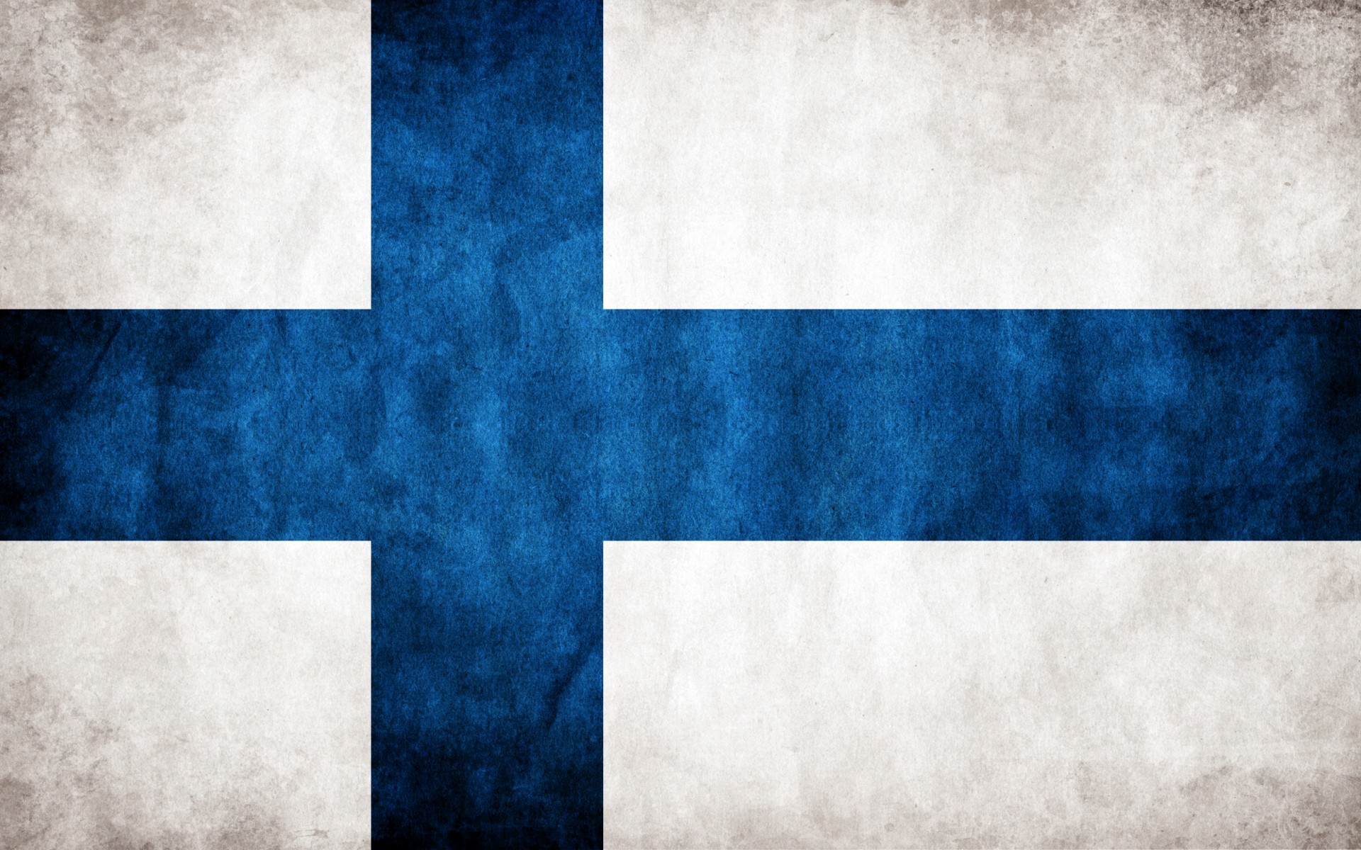 Finnish flag with distressed texture