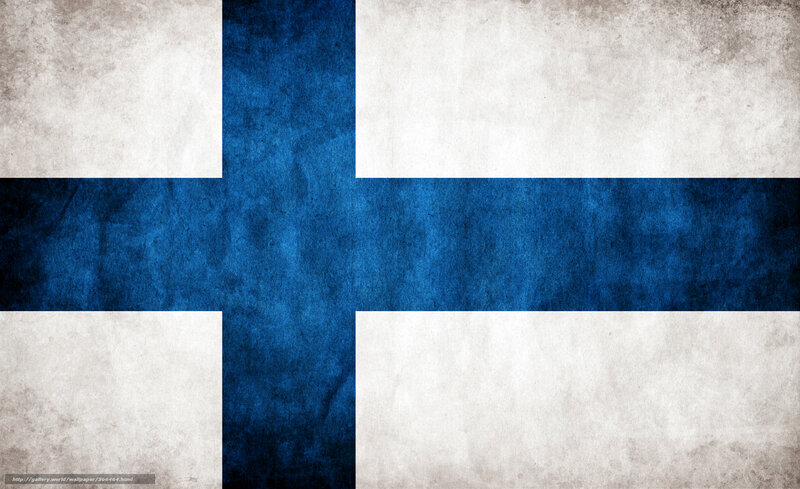 Finnish flag with grunge texture