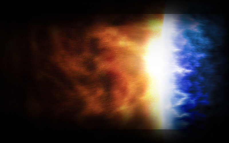 fire and ice cosmic scene