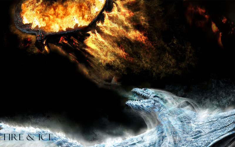 Fire and Ice Dragons — Black