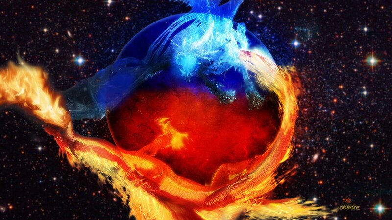 Fire and Ice Dragons — Blue