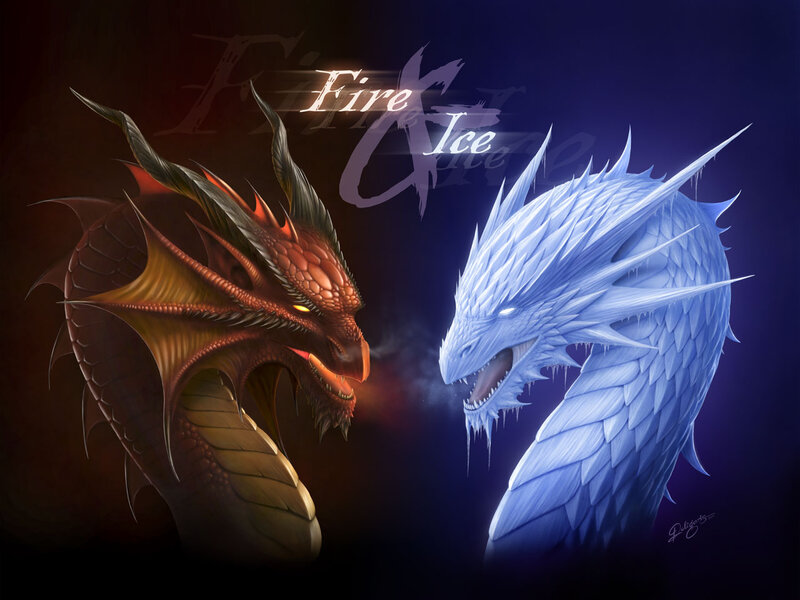 Fire and Ice Dragons — Red