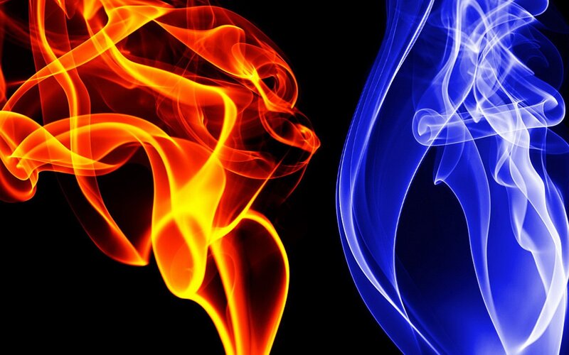 Fire and smoke abstract art