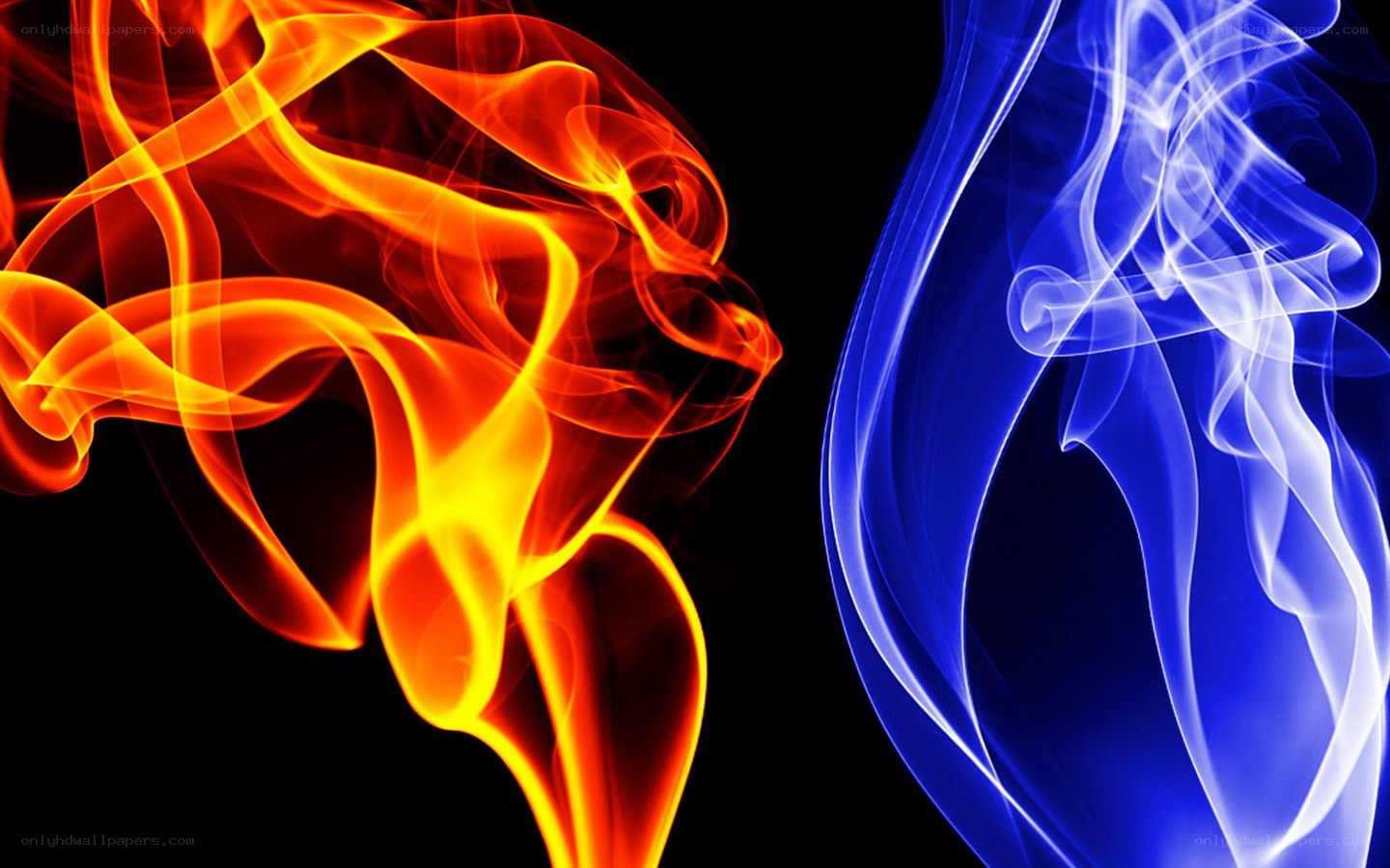 Fire and smoke abstract art