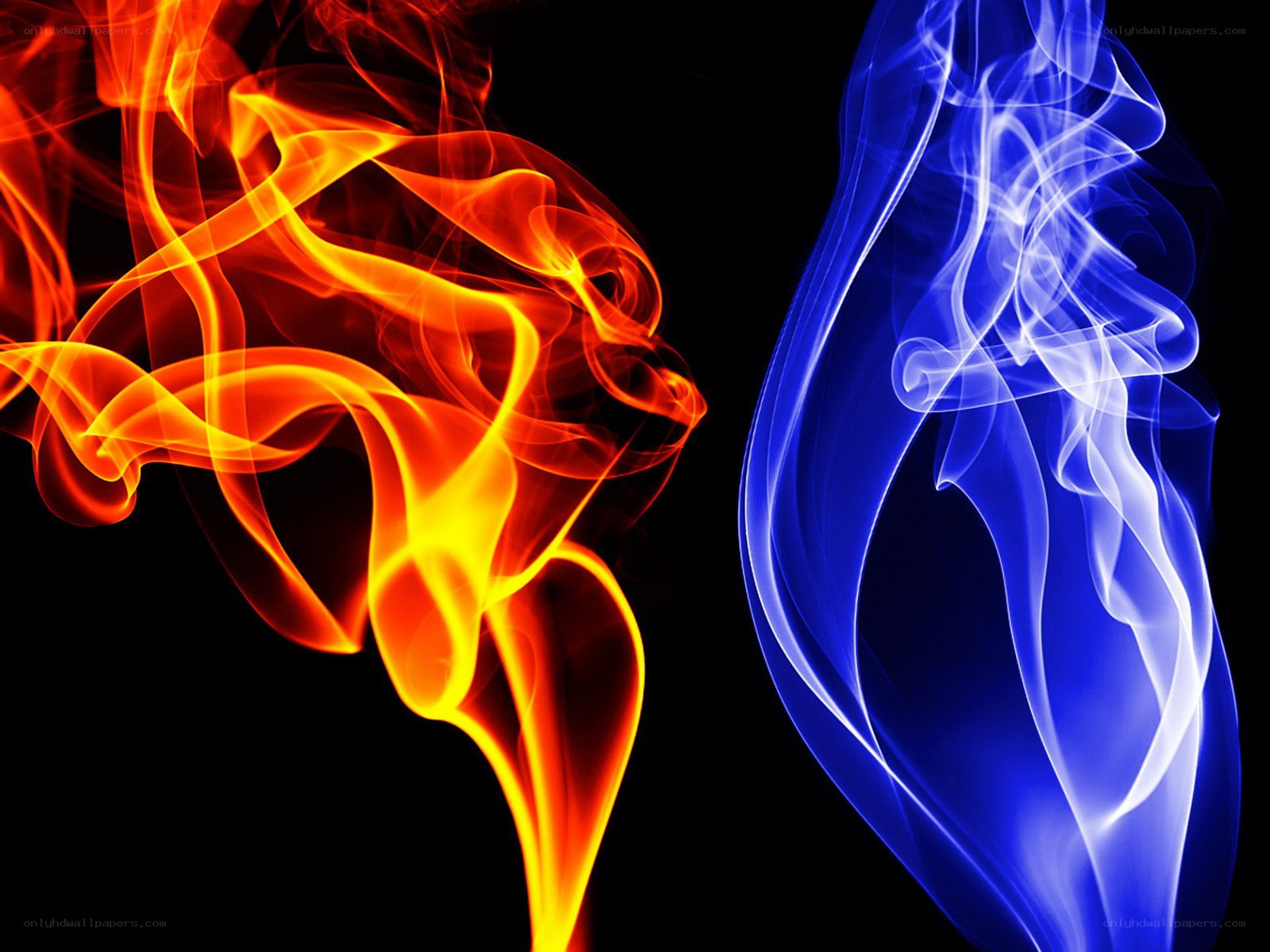 Fire and smoke swirls