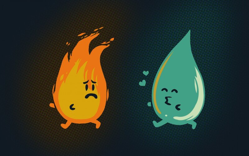 fire and water characters