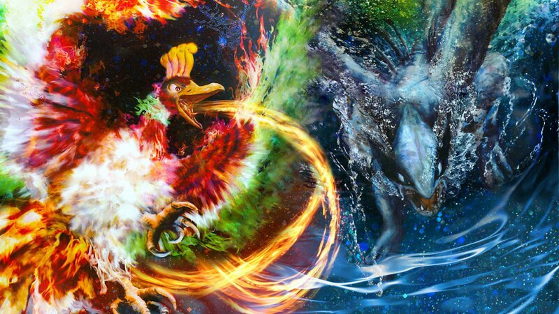 Fire and Water Creatures — Red