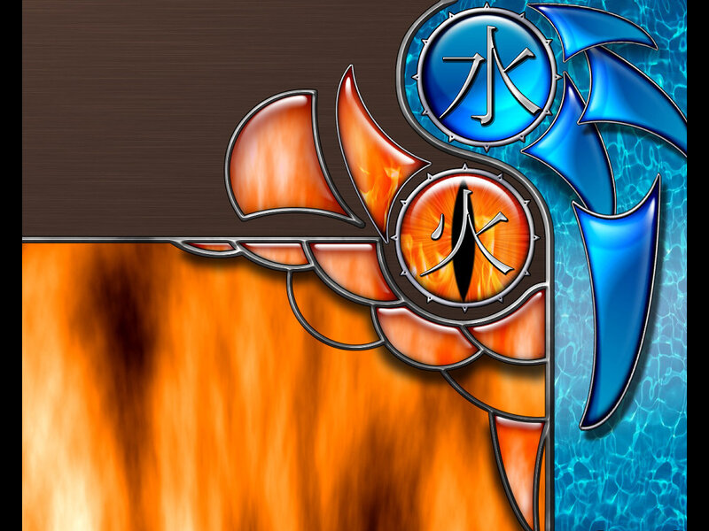 Fire and Water Element Art