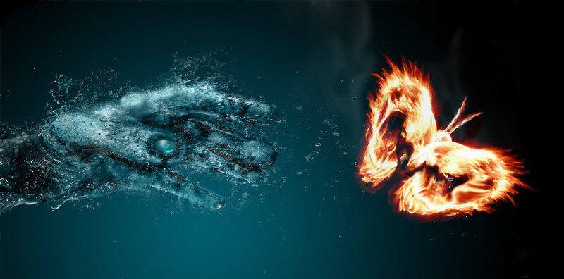 Fire and Water Hands