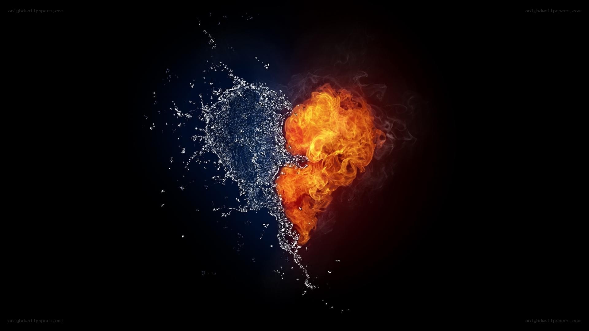 fire and water heart