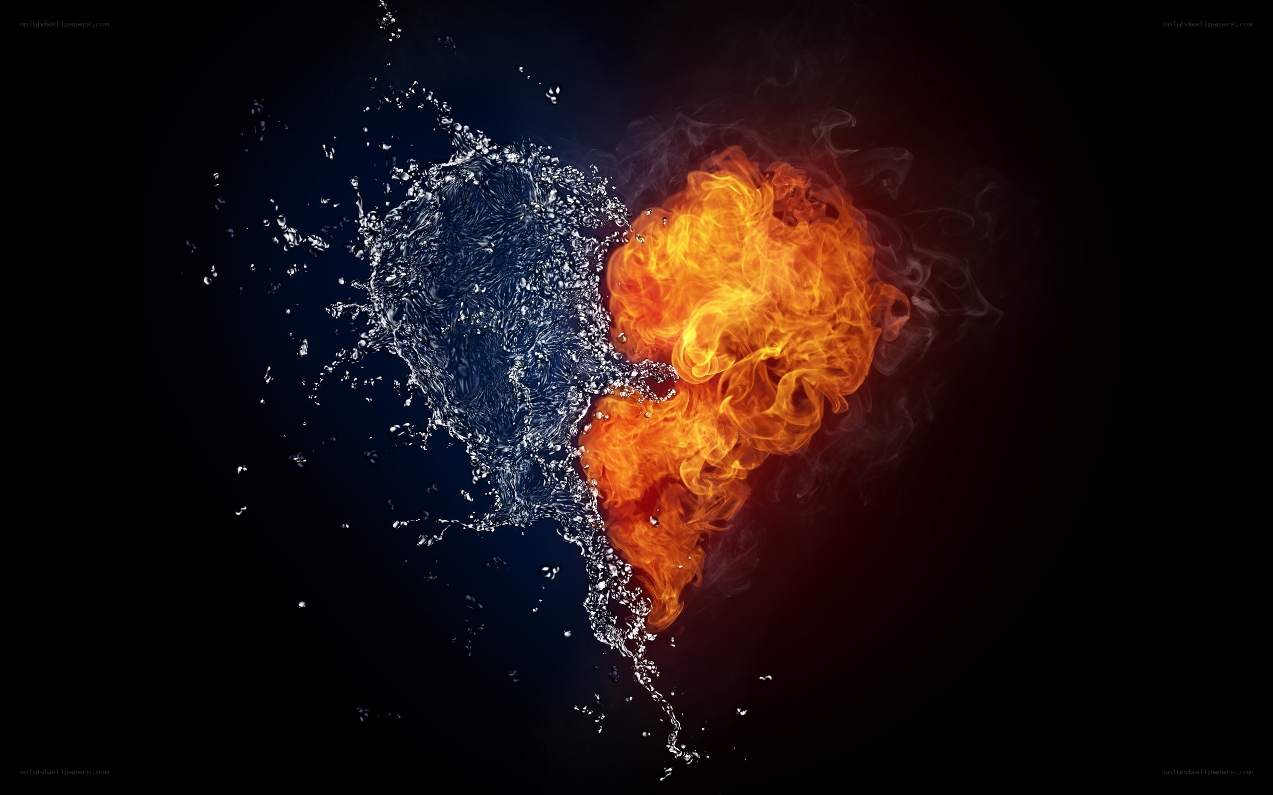 fire and water heart