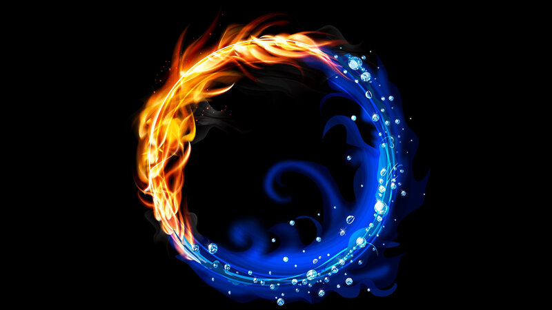 Fire and Water Ring