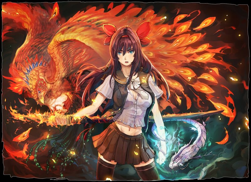 fire and water spirit girl