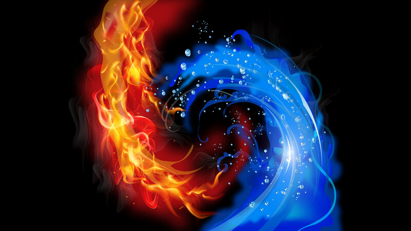 Fire and Water Swirl