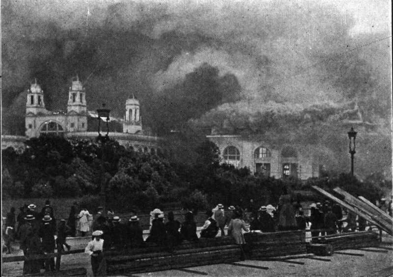 Fire at a public building