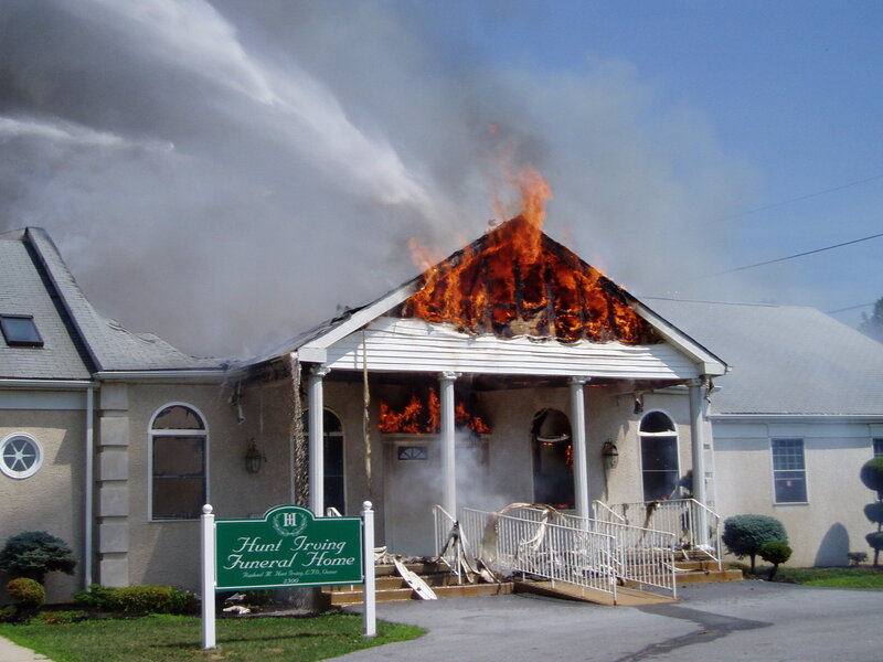 Fire at funeral home